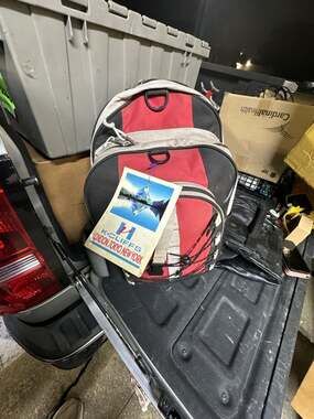 K-Cliffs LM10127 Multipurpose Backpack Red Black and Grey